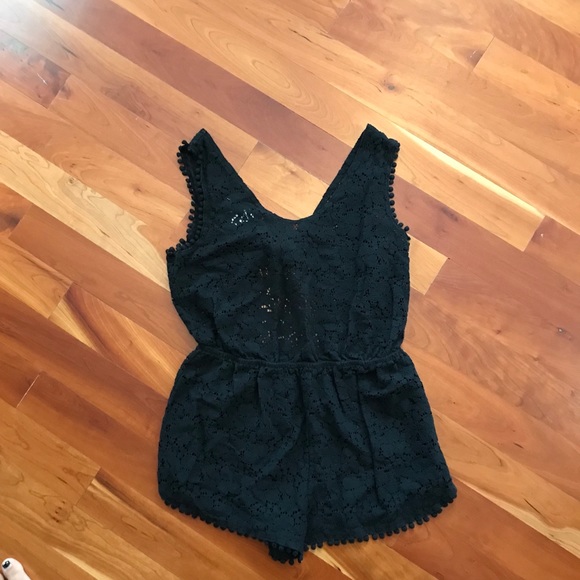 Other - Black Lace Swimsuit Cover-Up Romper